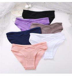 Cotton Women's Panties Underwear Women Sexy Low-Rise Briefs Female Lingerie Front Cross Pantys Hollow Out Underpants Intimate...