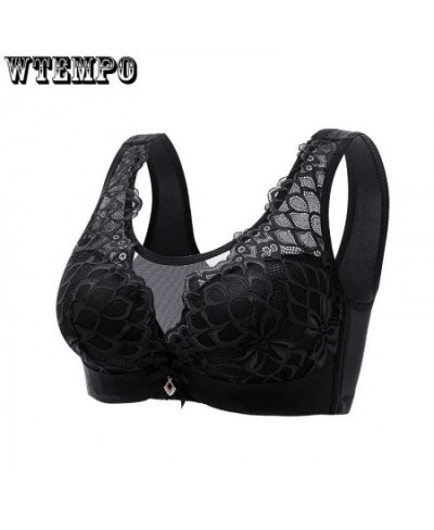 Bra Push Up Women Sexy Lace Bras Plus Size Fashion Sexy Lingerie Wire Free Pink Brallete Bra Thin Crop Top $23.65 - Underwear