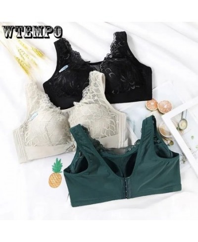 Bra Push Up Women Sexy Lace Bras Plus Size Fashion Sexy Lingerie Wire Free Pink Brallete Bra Thin Crop Top $23.65 - Underwear