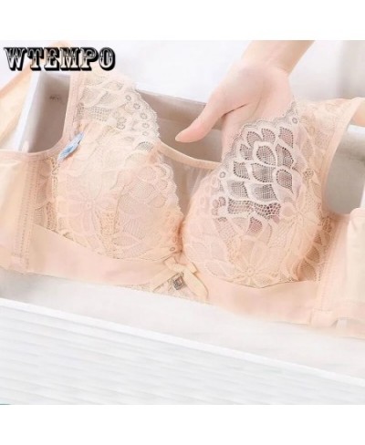 Bra Push Up Women Sexy Lace Bras Plus Size Fashion Sexy Lingerie Wire Free Pink Brallete Bra Thin Crop Top $23.65 - Underwear