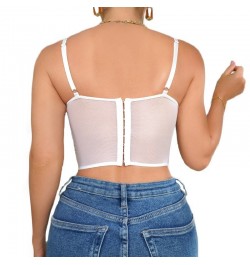 Women Top Sexy Perspective Bra Lace Seamless Underwear Tulle Tank Top Bra Solid Soft Transparent Female $24.08 - Underwear