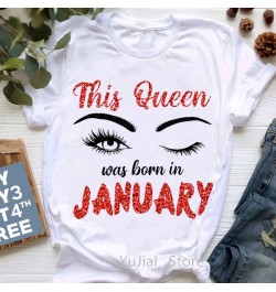 This Queen Was Born In July/may/March Graphic Print T-Shirts Femme Makeup Eyelashes T Shirt Female Summer Fashion Tee shirt $...