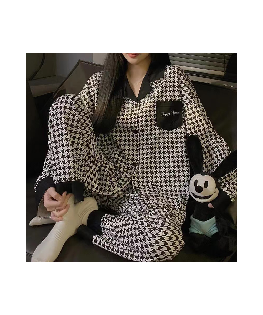 2022 Spring Autumn Women's New Black Zebra Striped Pajamas Long-sleeved Lazy Style Home Lounge Wear $41.56 - Tops & Tees