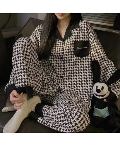 2022 Spring Autumn Women's New Black Zebra Striped Pajamas Long-sleeved Lazy Style Home Lounge Wear $41.56 - Tops & Tees