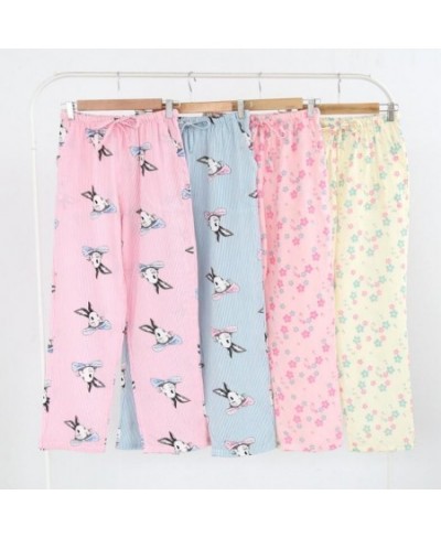 Sweet Floral Dot Animal Gingham Plaid Print Full Length Pants Women Elastic high Waist Loose Casual Long Trousers Sleep Pants...