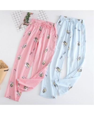 Sweet Floral Dot Animal Gingham Plaid Print Full Length Pants Women Elastic high Waist Loose Casual Long Trousers Sleep Pants...