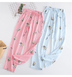 Sweet Floral Dot Animal Gingham Plaid Print Full Length Pants Women Elastic high Waist Loose Casual Long Trousers Sleep Pants...