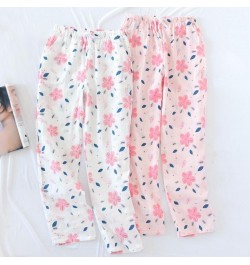 Sweet Floral Dot Animal Gingham Plaid Print Full Length Pants Women Elastic high Waist Loose Casual Long Trousers Sleep Pants...