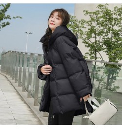 Winter New Style Puffer Jackets Women White Zipper Long Down Jacket Woman Korean Loose Hooded Bubble Coats Female $76.67 - Ja...