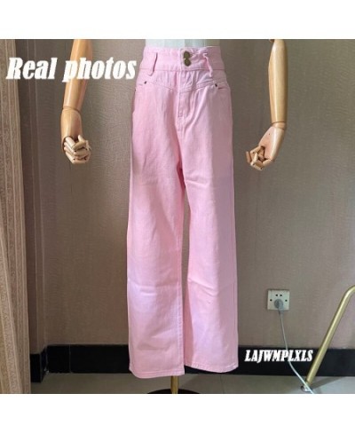 2022 Fashion Women Pink High Waist Loose Casual Pants Korean Style d Omighty Vintage Trousers Wide Leg Pants KZ615 $46.16 - J...