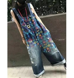 Lady Printed Casual Jumpsuit Women Wide Leg Jumpsuit Summer 2023 Street Style Rompers Womens Personality Jumpsuit $75.50 - Ju...