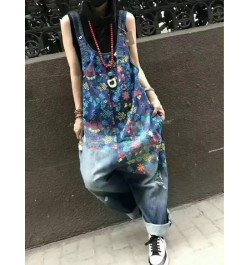 Lady Printed Casual Jumpsuit Women Wide Leg Jumpsuit Summer 2023 Street Style Rompers Womens Personality Jumpsuit $75.50 - Ju...