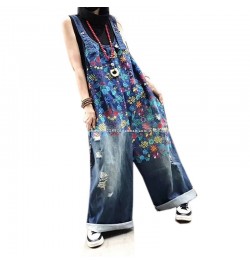 Lady Printed Casual Jumpsuit Women Wide Leg Jumpsuit Summer 2023 Street Style Rompers Womens Personality Jumpsuit $75.50 - Ju...