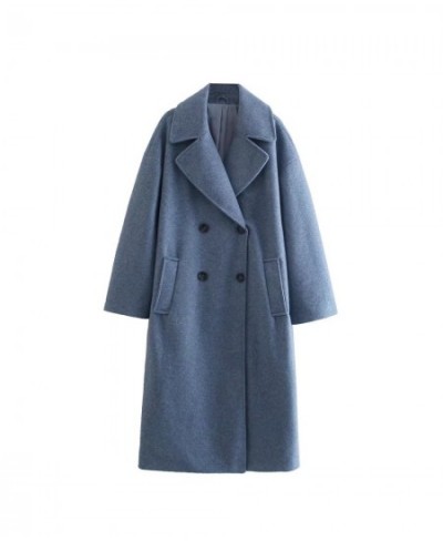 2022 Woman Woolen Coat Casual Long Trench Elegant Autumn Winter Female Outwear Fashion Loose X-Longer Overcoat $79.56 - Jacke...