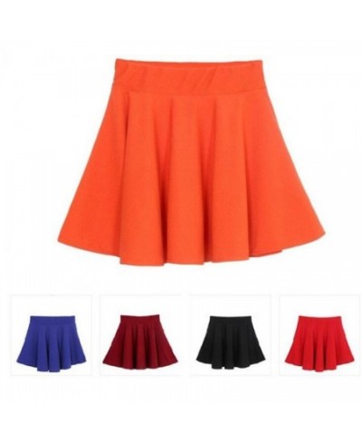 Women High Waist Skirt Spring Summer Solid A-line Skirts Candy Color Elastic Pleated Sexy Short Mini Fashion Bottom $22.80 - ...