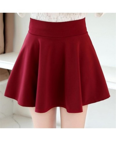 Women High Waist Skirt Spring Summer Solid A-line Skirts Candy Color Elastic Pleated Sexy Short Mini Fashion Bottom $22.80 - ...