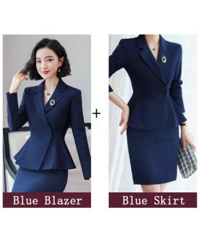 High End Professional Suits Women New Autumn Fashion Temperament Business Formal Slim Blazer And Skirt Office Ladies Work Wea...