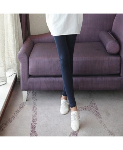 High Quality Milk Silk Nine Leggings Women Elastic Leggings Lady Sporting Legging Fitness Push Up Legging Black White $21.14 ...