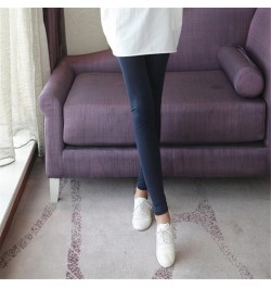 High Quality Milk Silk Nine Leggings Women Elastic Leggings Lady Sporting Legging Fitness Push Up Legging Black White $21.14 ...