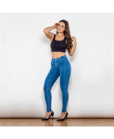 Melody Stretch Jeans Mujer Push Up Slim Fitting Women Denim Blue Jeans Comfort Middle Waist Summer 2022 $86.02 - Jeans