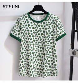 Floral Printing O-Neck Short Sleeve T-Shirt Two Piece Sets Womens Outifits Button Belt Shorts Set Woman 2 Pieces Summer 2022 ...