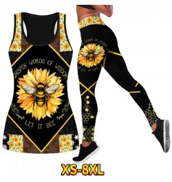 2023 Sport Two Piece Set Yoga Clothes Tight Yoga Clothes Flower Printing Activewear Set Spring Summer Sleeveless Retro Yoga $...