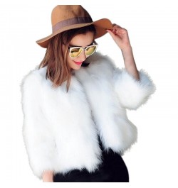 Women Winter Warm Faux Fur Wedding Jacket Fluffy Open Front Cardigan Scarf Shawl $56.72 - Jackets & Coats