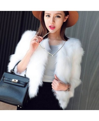 Women Winter Warm Faux Fur Wedding Jacket Fluffy Open Front Cardigan Scarf Shawl $56.72 - Jackets & Coats