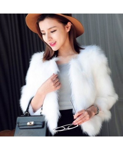 Women Winter Warm Faux Fur Wedding Jacket Fluffy Open Front Cardigan Scarf Shawl $56.72 - Jackets & Coats