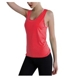 Women's Sports Fitness Vest Solid Color Women Open Back Quick Dry Camisole Tank Top Workout Sports Vest Fitness Quick-drying ...