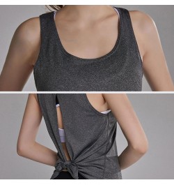 Women's Sports Fitness Vest Solid Color Women Open Back Quick Dry Camisole Tank Top Workout Sports Vest Fitness Quick-drying ...