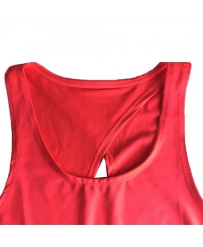 Women's Sports Fitness Vest Solid Color Women Open Back Quick Dry Camisole Tank Top Workout Sports Vest Fitness Quick-drying ...