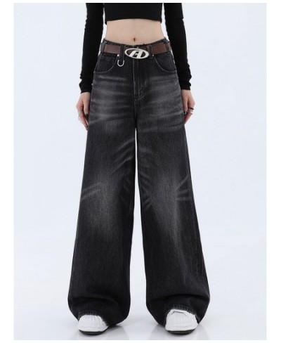 Y2K Harajuku Jeans Black High Waist Streetwear Baggy Jeans Hip-hop Women Pants Autumn Straight Wide Leg Jeans All-match 2022 ...