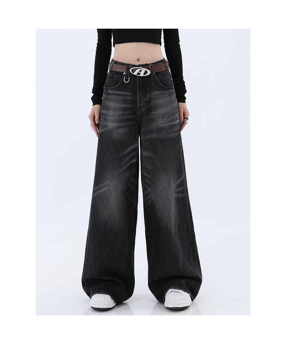 Y2K Harajuku Jeans Black High Waist Streetwear Baggy Jeans Hip-hop Women Pants Autumn Straight Wide Leg Jeans All-match 2022 ...