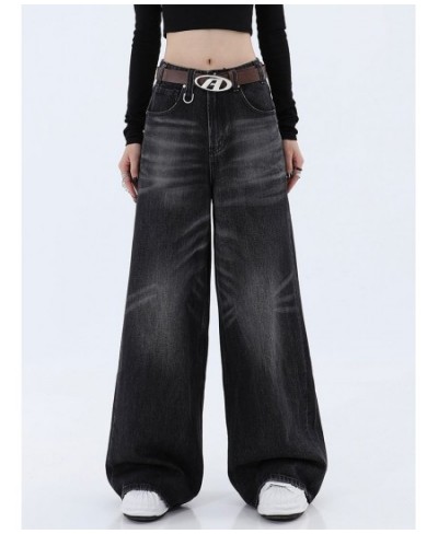 Y2K Harajuku Jeans Black High Waist Streetwear Baggy Jeans Hip-hop Women Pants Autumn Straight Wide Leg Jeans All-match 2022 ...