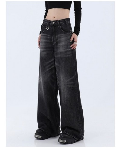 Y2K Harajuku Jeans Black High Waist Streetwear Baggy Jeans Hip-hop Women Pants Autumn Straight Wide Leg Jeans All-match 2022 ...