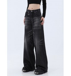 Y2K Harajuku Jeans Black High Waist Streetwear Baggy Jeans Hip-hop Women Pants Autumn Straight Wide Leg Jeans All-match 2022 ...