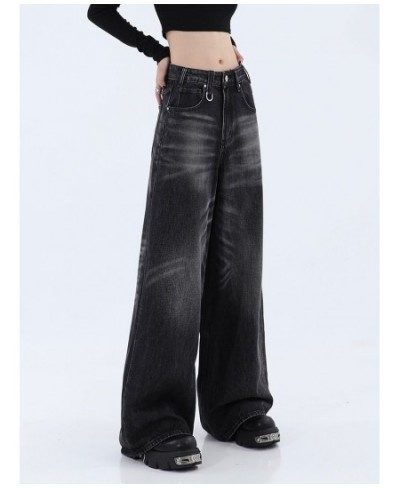 Y2K Harajuku Jeans Black High Waist Streetwear Baggy Jeans Hip-hop Women Pants Autumn Straight Wide Leg Jeans All-match 2022 ...