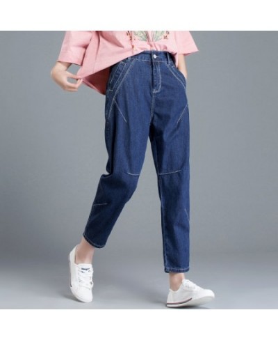 Korean Streetwear High Waist Jeans Women's Fashion Ripped Hole Baggy Jeans Woman Harem Denim Pants Female Trousers Mom Jeans ...