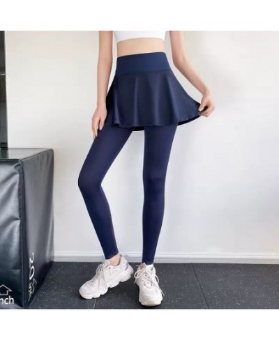 Yoga Leggings Women Gym Tights With Skirt High Waist Zipper Pockets Ruffles Skirt Pants Gym Fitness Push Up Sports Pants $31....