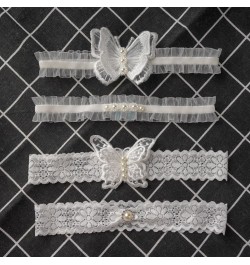 1 pair Butterfly Wedding Bridal Garter with Pearl White Lace Garter Wedding Skirt Accessories $11.87 - Underwear