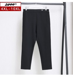 Women's Plus Size Black pants Fall High Stretch Trousers Office Ladies leisure Casual Soft Jeans 4xl 6xl 8xl 10xl XZ023 $64.2...