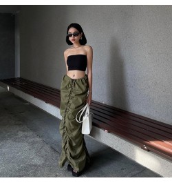 2022 Harajuku Cargo Long Skirts Y2K Low Waist Maxi Skirt Women'S Ankle-Length Skirt 2000s Retro Fairycore Grunge Outfit $35.2...