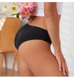 Seamless Women's Panties Sports Breathable Underwear Solid Briefs Cozy Lingerie Silk Satin Underpants Girls Panty $8.88 - Und...