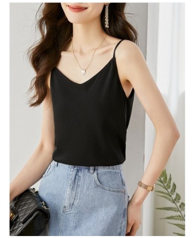 Camis Sexy Top Vest for Women Korean Fashion Clothing Sleeveless Loose Coquette Black White Summer Bottom Shirt Tops V7915 $4...