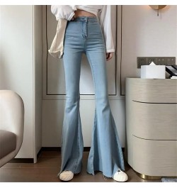 Vintage Denim Flared Pants Women Summer Big Bell Bottom Jeans Spring Wide Leg Trousers Korean Blue Black Y2k Female Streetwea...