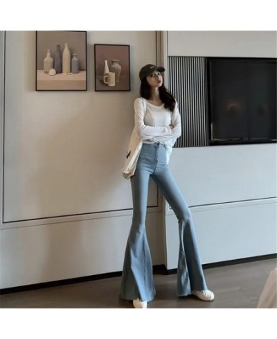 Vintage Denim Flared Pants Women Summer Big Bell Bottom Jeans Spring Wide Leg Trousers Korean Blue Black Y2k Female Streetwea...