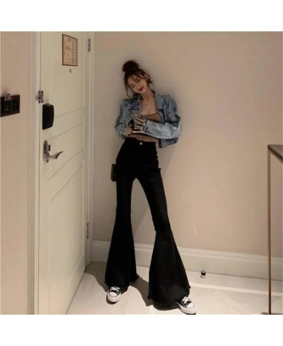 Vintage Denim Flared Pants Women Summer Big Bell Bottom Jeans Spring Wide Leg Trousers Korean Blue Black Y2k Female Streetwea...