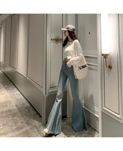 Vintage Denim Flared Pants Women Summer Big Bell Bottom Jeans Spring Wide Leg Trousers Korean Blue Black Y2k Female Streetwea...