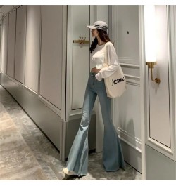 Vintage Denim Flared Pants Women Summer Big Bell Bottom Jeans Spring Wide Leg Trousers Korean Blue Black Y2k Female Streetwea...